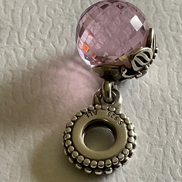 Pandora butterfly and pink CZ ball charm - Picture 4 of 5